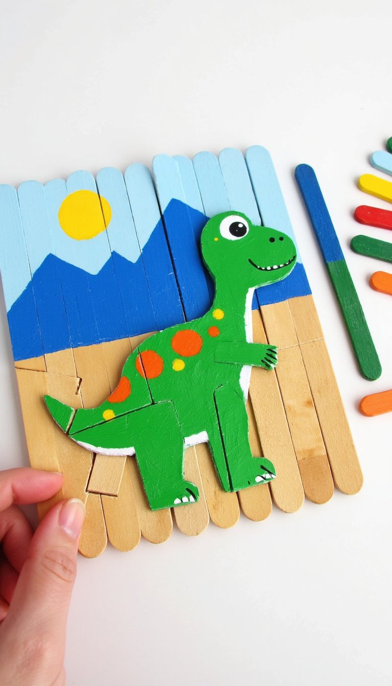 14. Simple Popsicle Stick Puzzle