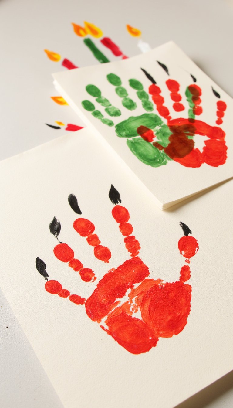 9. Handprint Menorah or Kinara