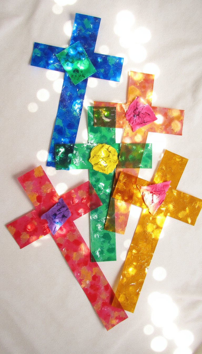 2. Cross-Shaped Suncatchers