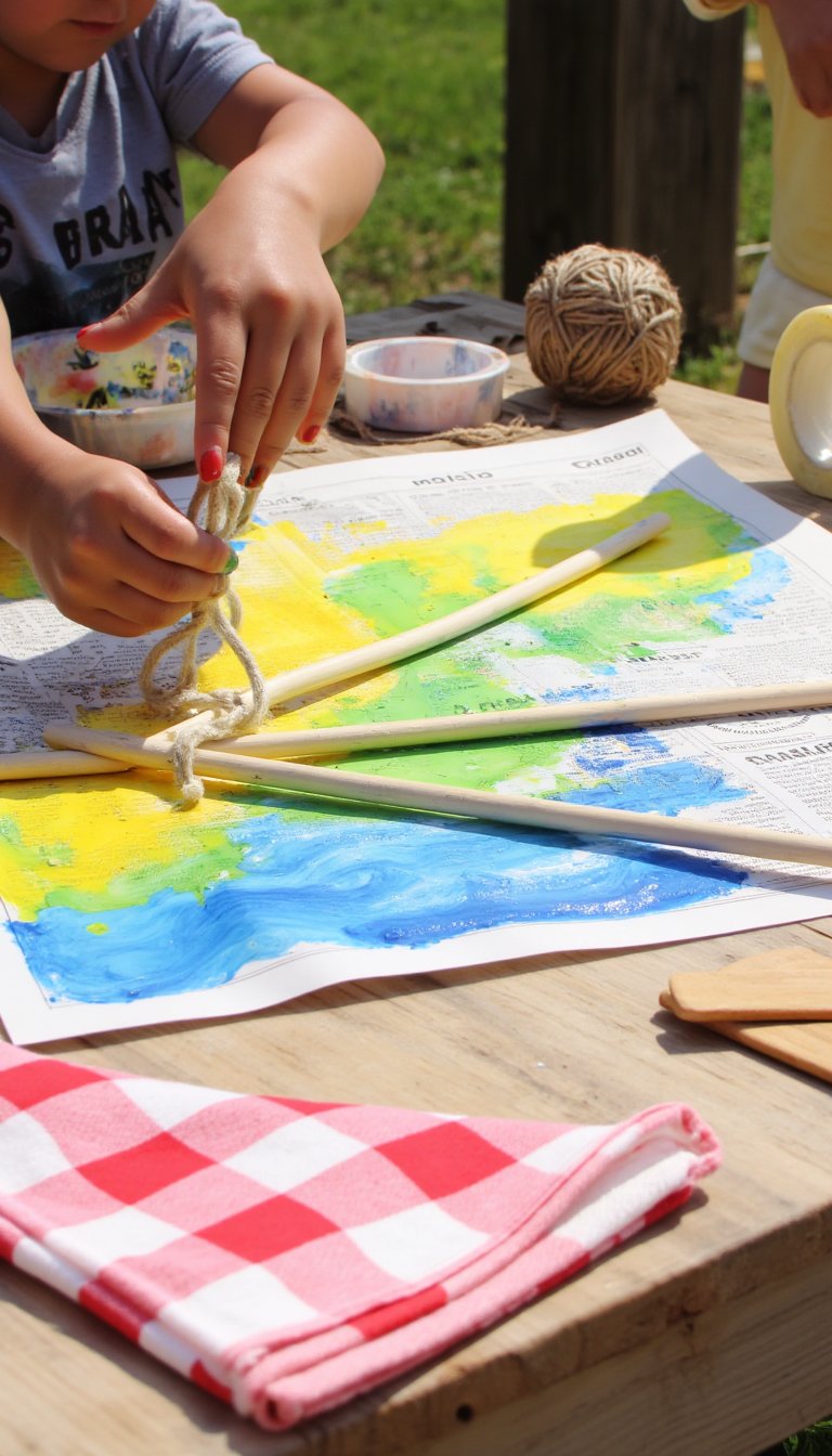 12. DIY Newspaper Kites