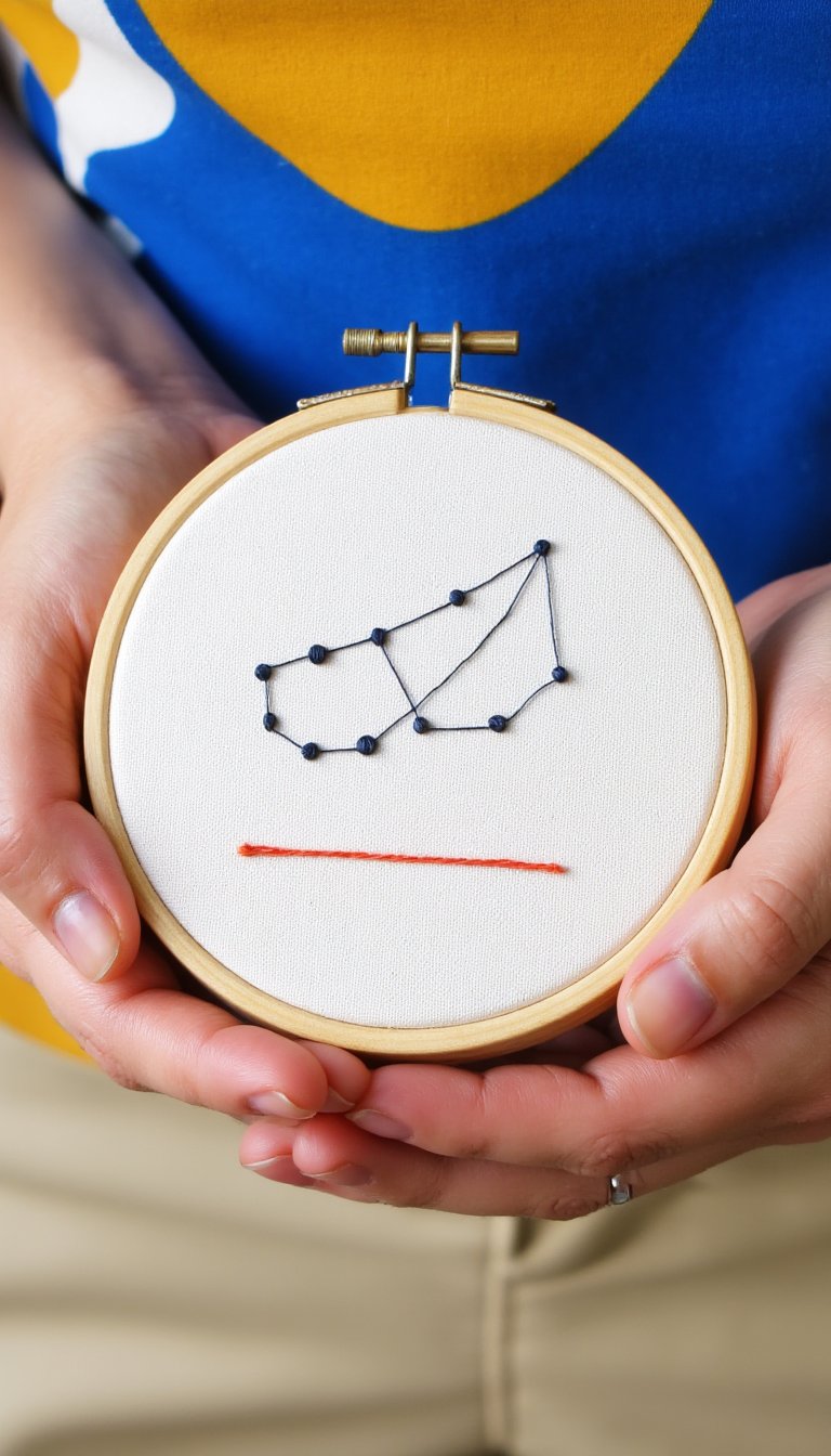 6. Modern Embroidery Hoop Art