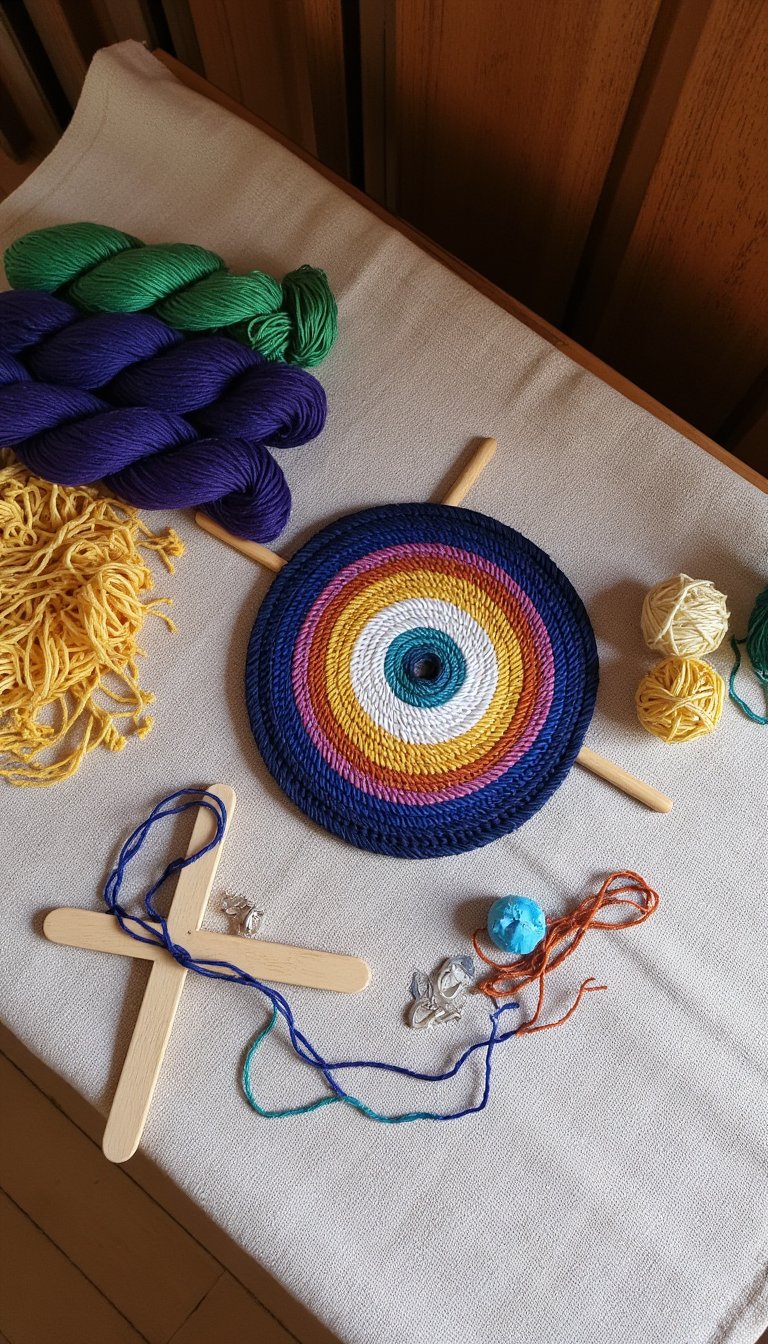 6. God's Eye Weavings (Ojo de Dios)