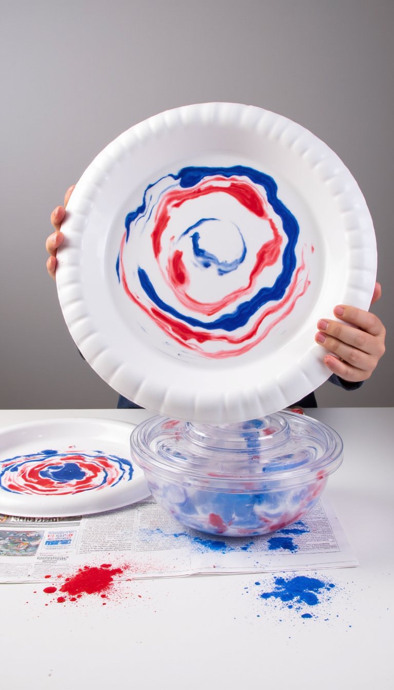 2. Patriotic Spin Art