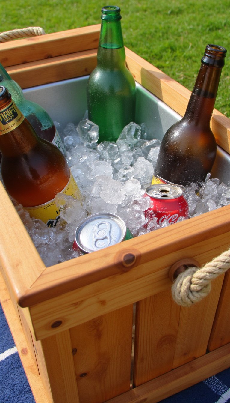 12. DIY Wooden Beverage Tub