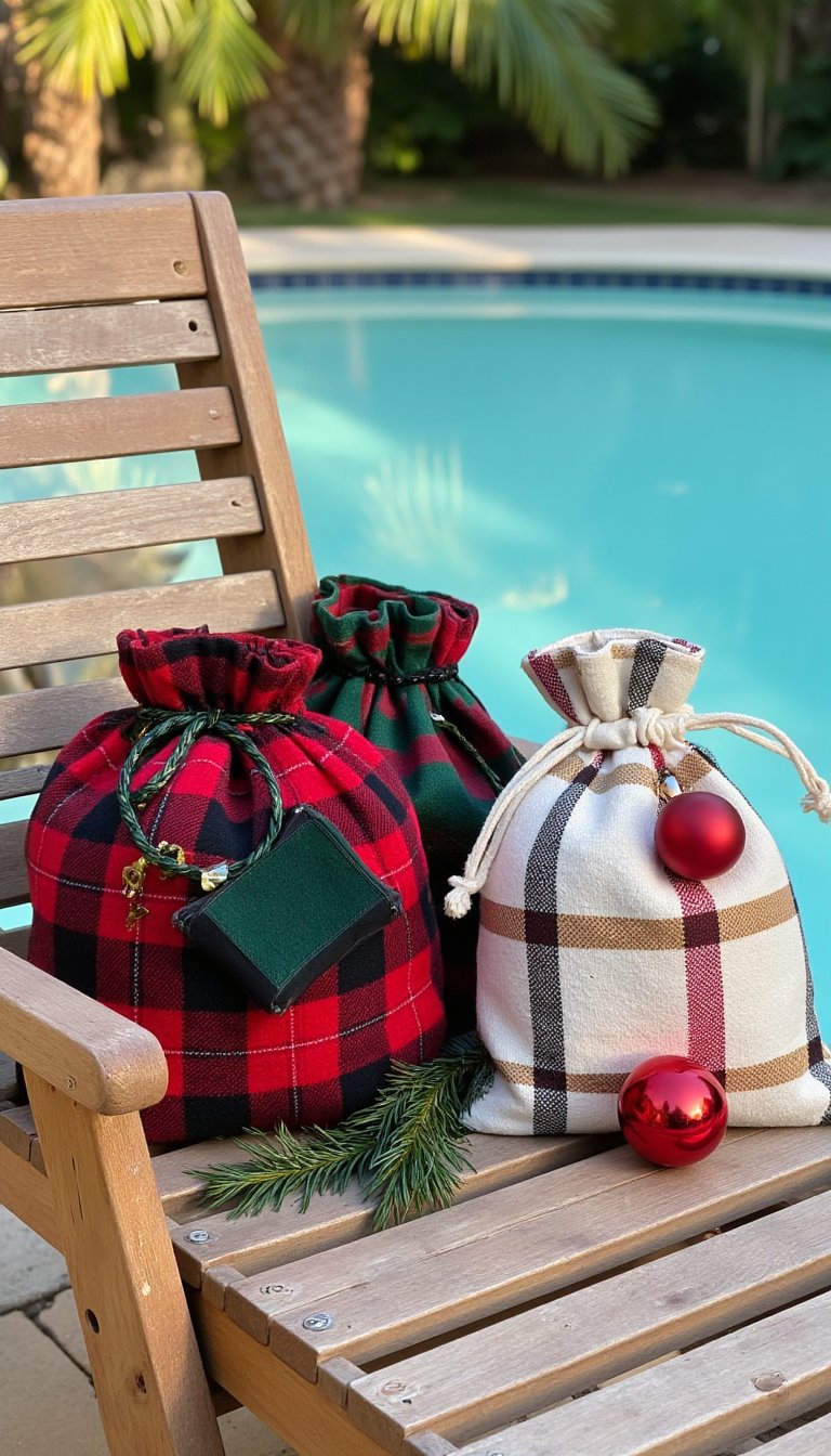 9. Flannel Scrap Gift Bags