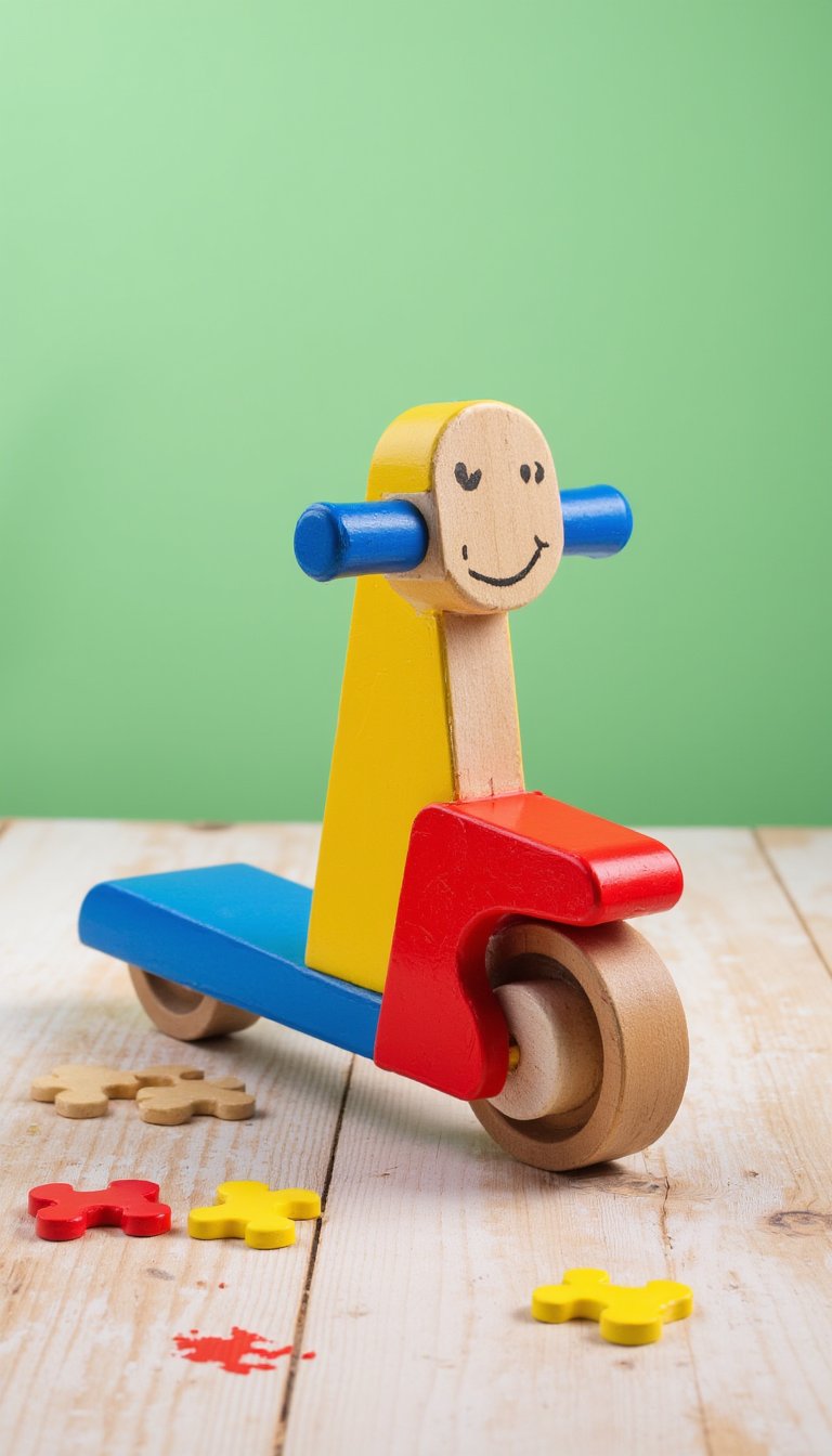 28. Scooter from Old Puzzle Pieces