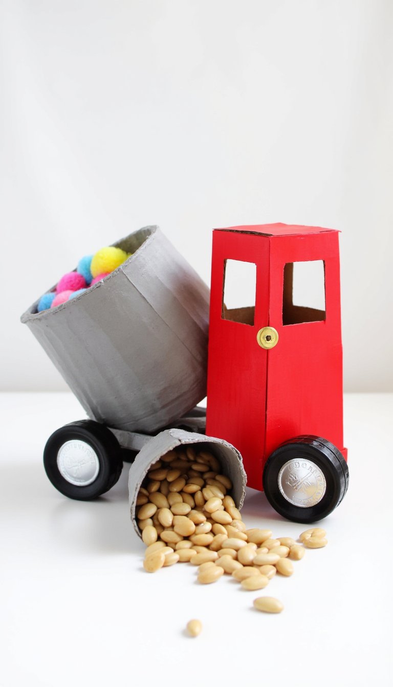 4. Egg Carton Cement Truck
