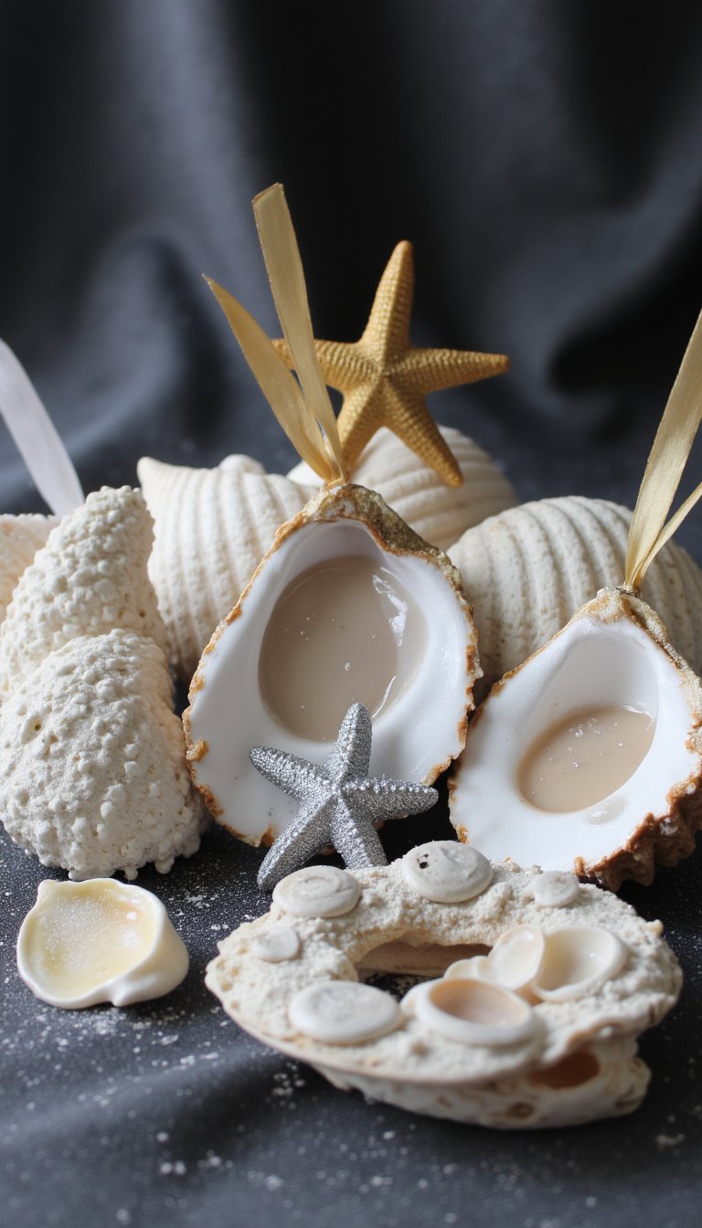 28. Festive Seashell Christmas Decor