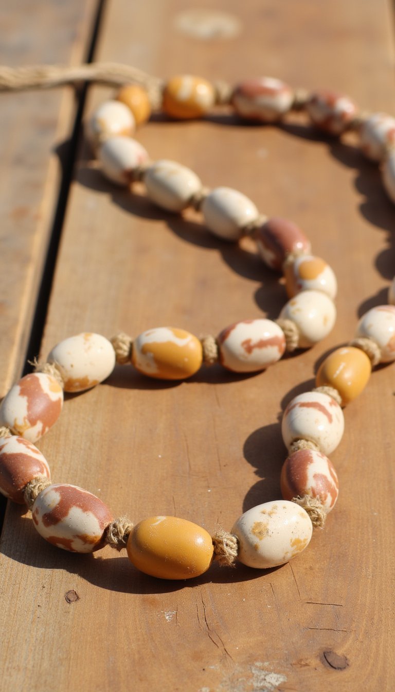 7. Marbled Clay Bead Garland
