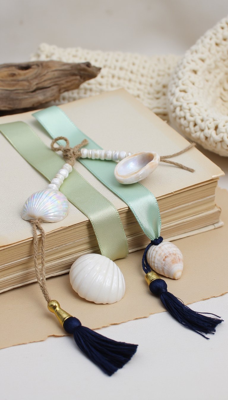 22. Nautical Seashell Bookmarks