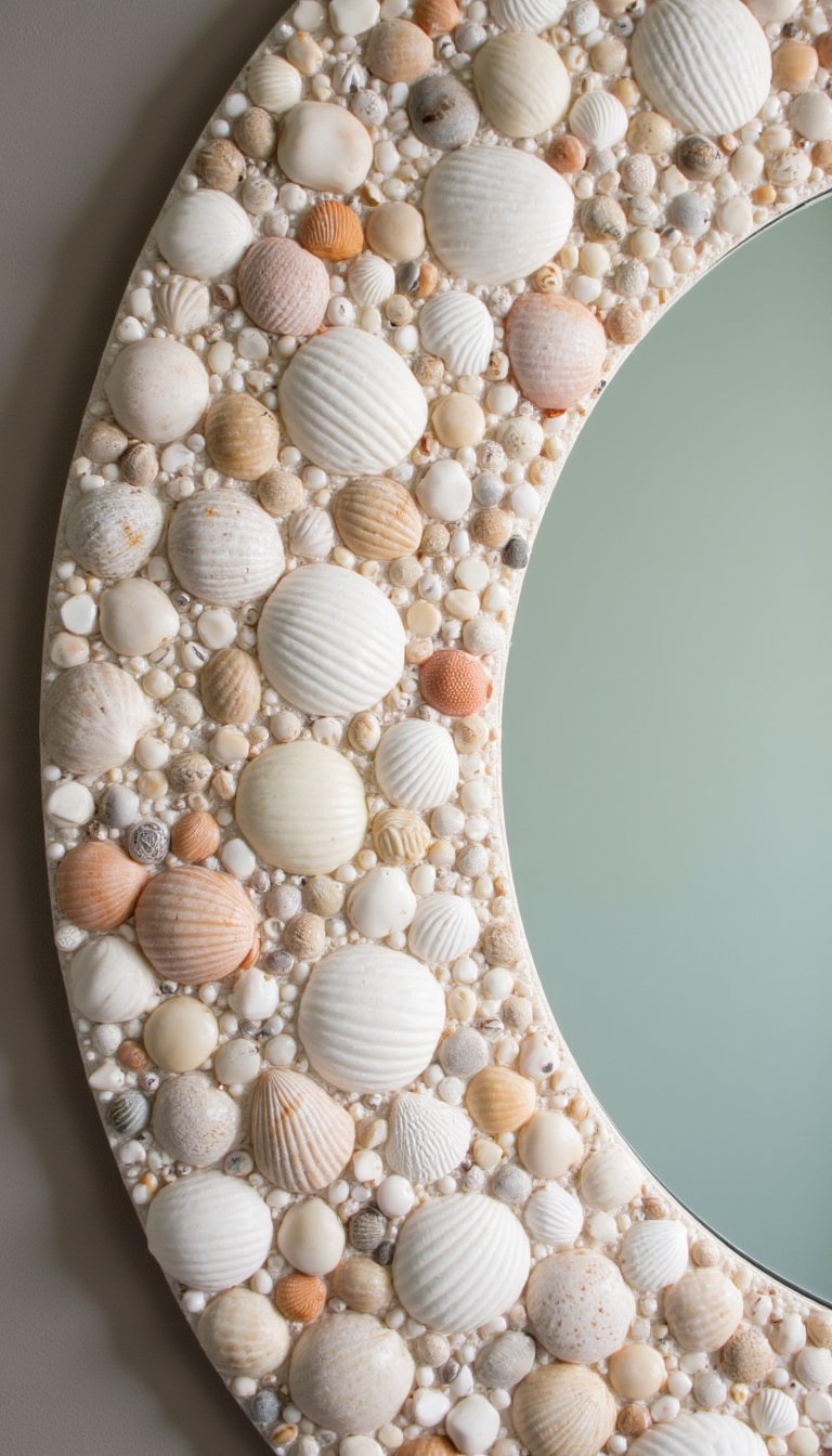17. Shell-Encrusted Mirror Border