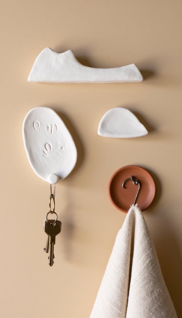 25. Clay Wall Hooks