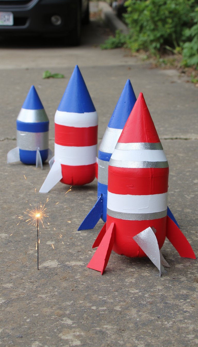 22. Rocket Ship Bottle Decor