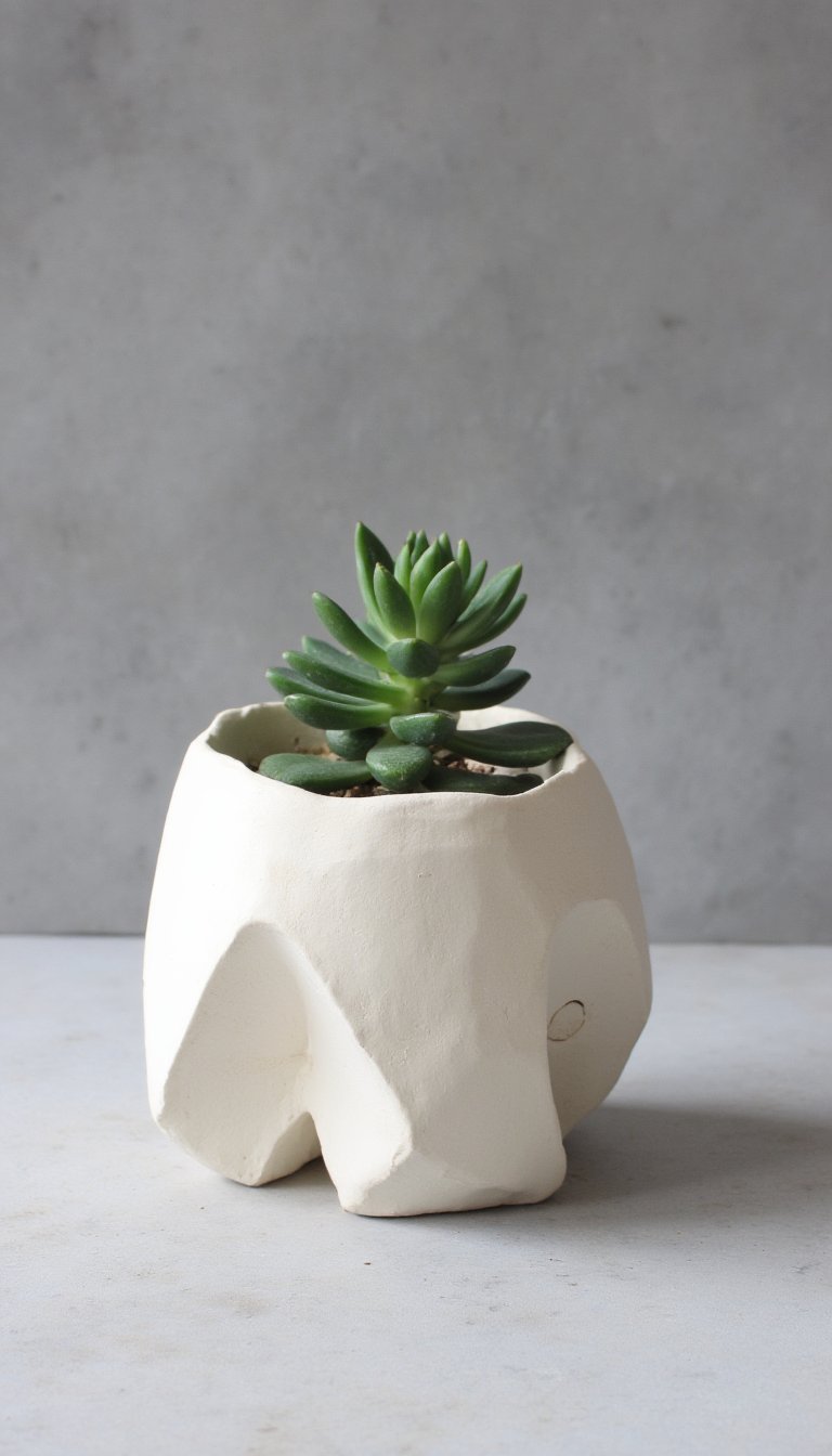 6. Succulent Pot with Drainage Holes