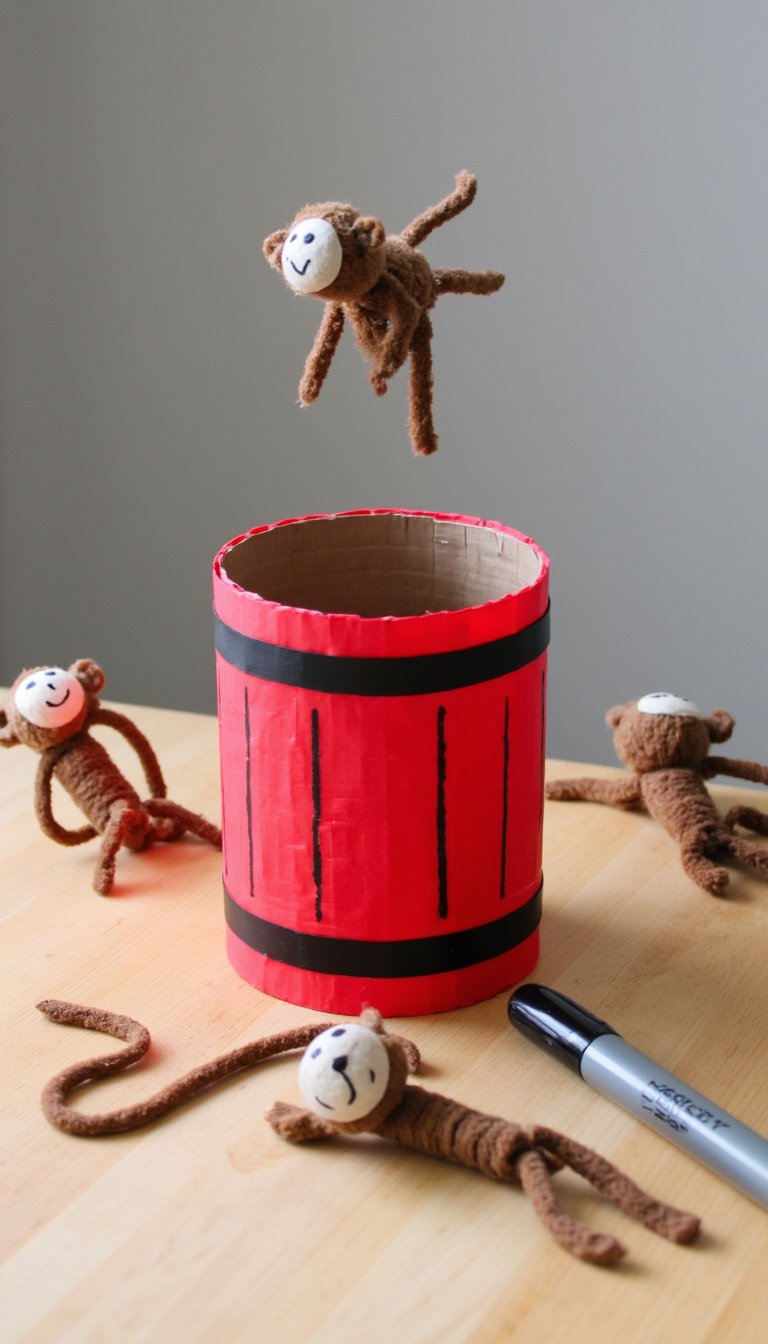 7. Monkey in a Barrel Craft