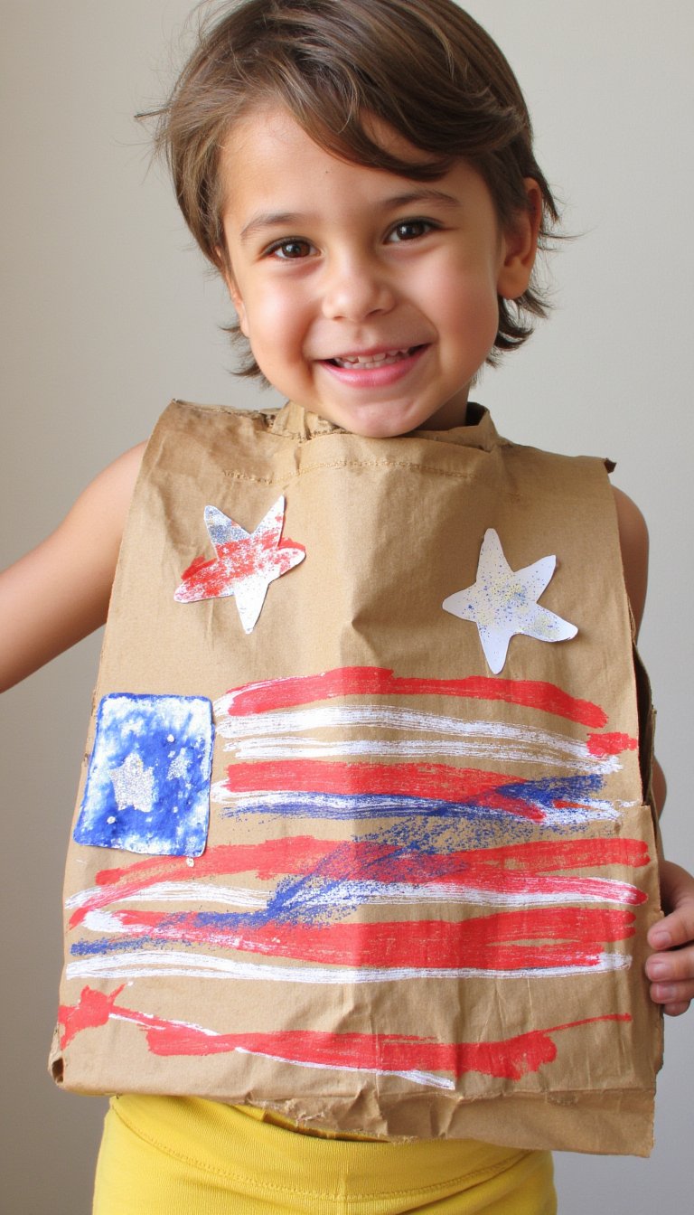 13. Paper Bag Flag Vest