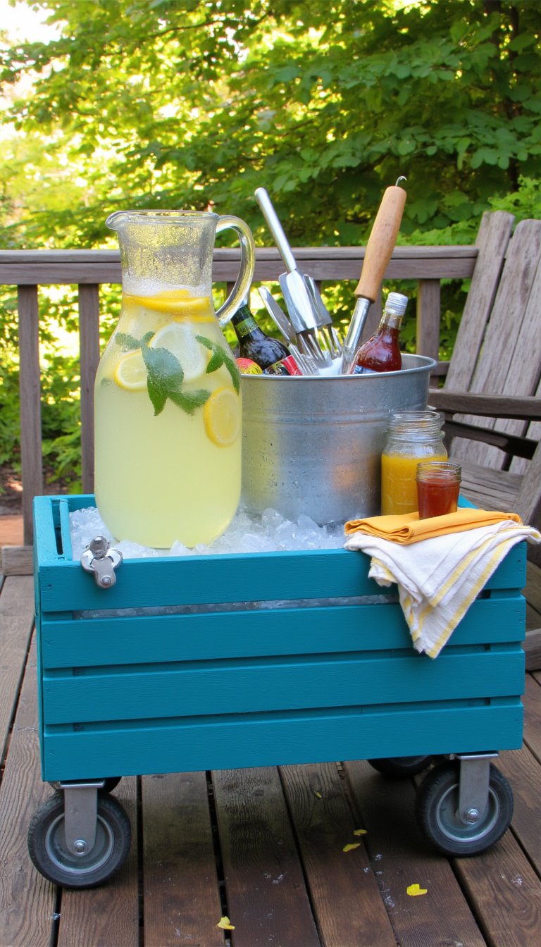 6. Assemble a Rolling Outdoor Bar Cart