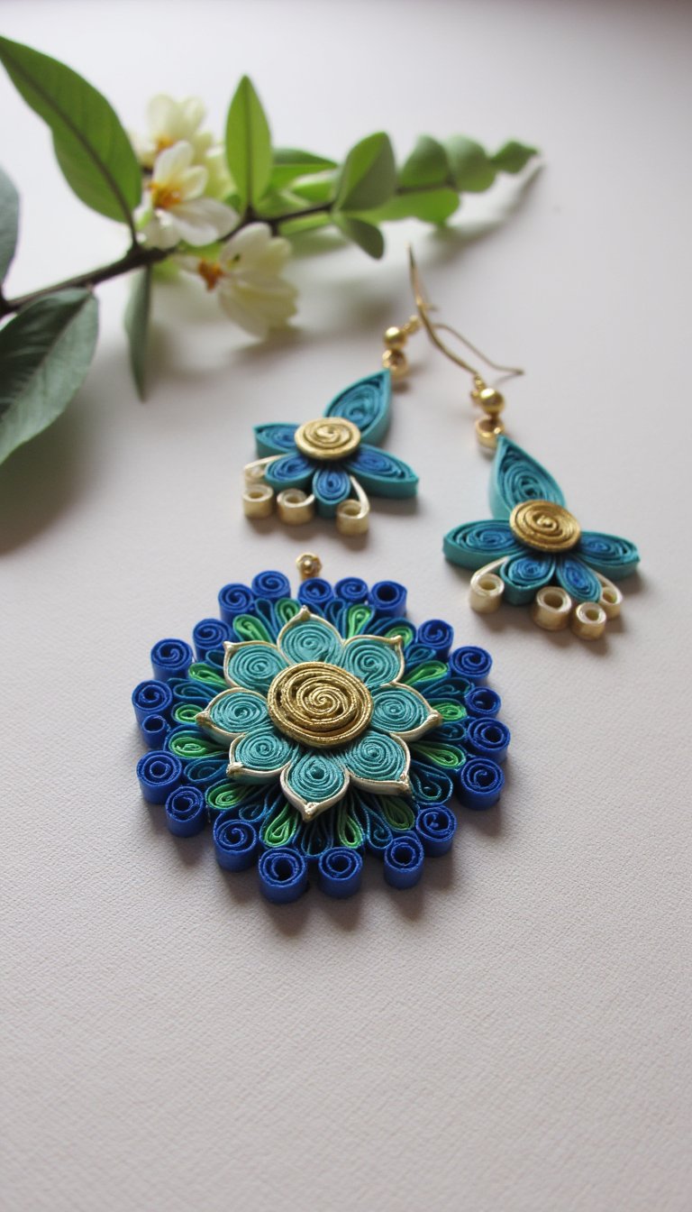 3. Intricate Quilled Jewelry