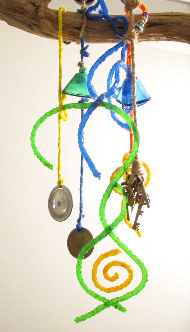 4. Recycled Bottle Wind Chimes