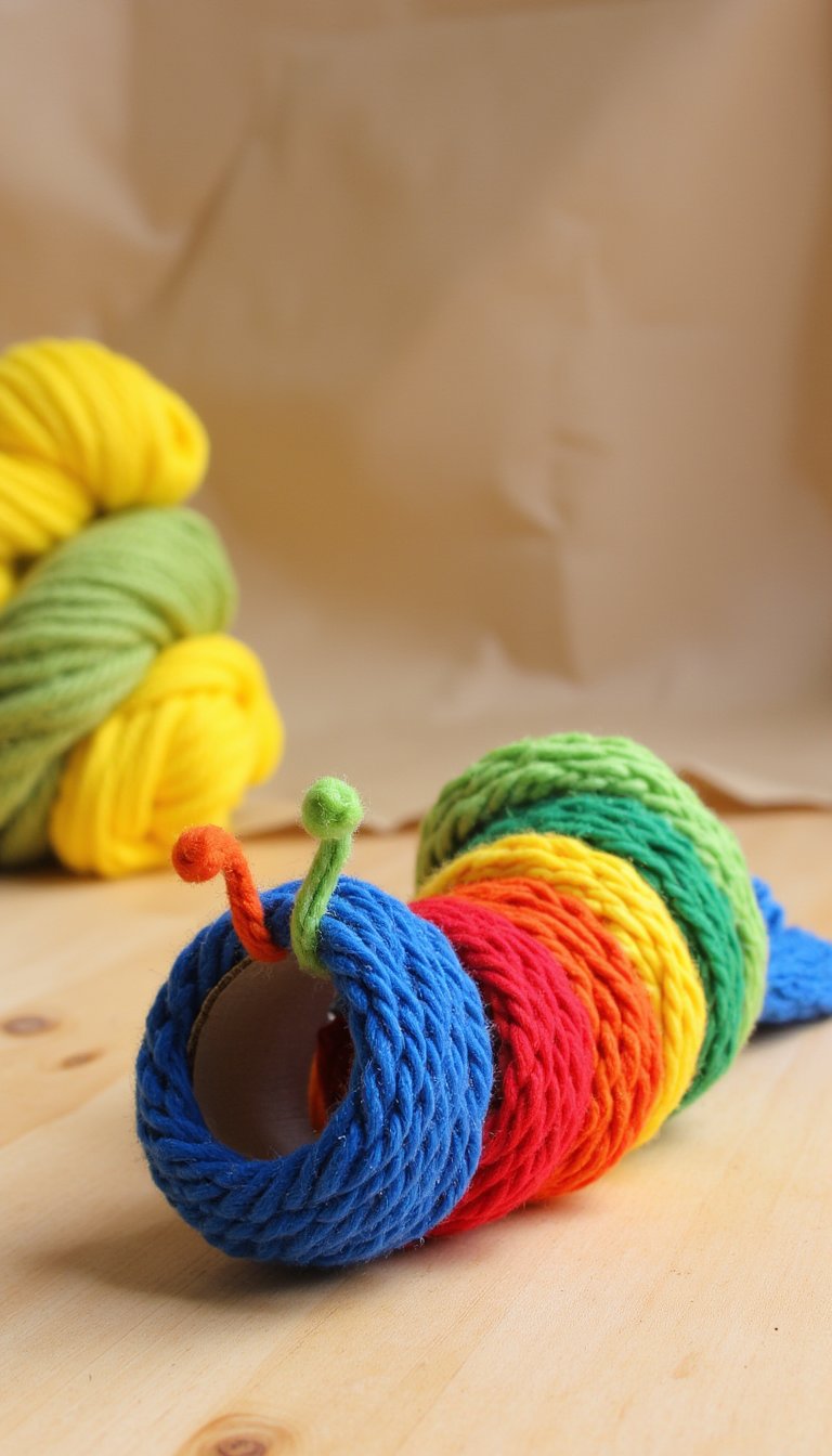 13. Yarn-Wrapped Caterpillar