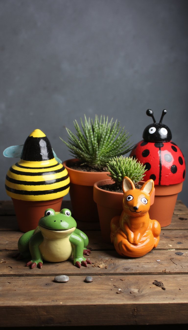 17. Painted Terracotta Pot Critters
