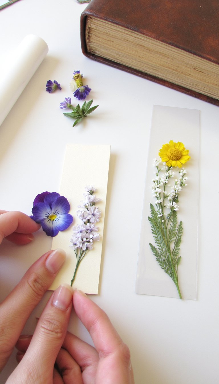 3. Pressed Flower Bookmarks