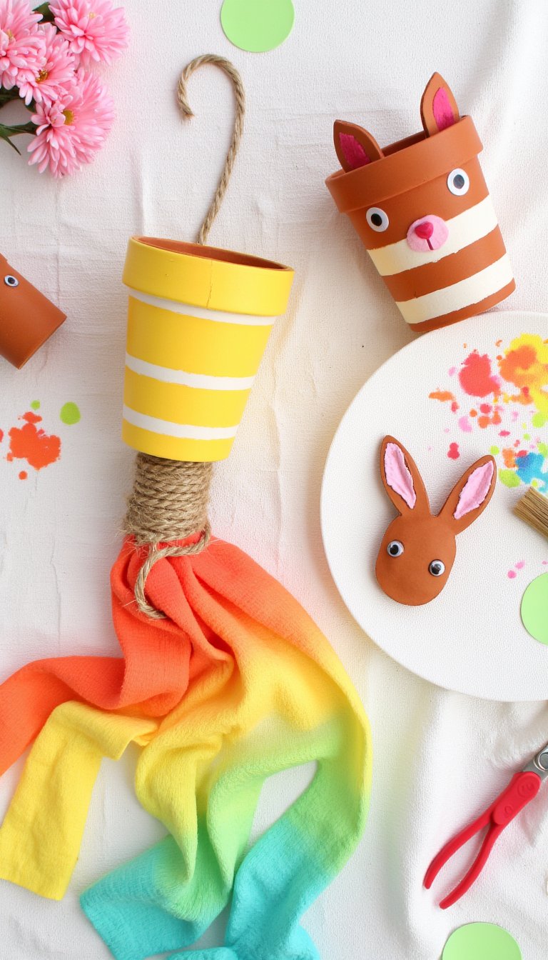 13. Adorable Clay Pot Critters
