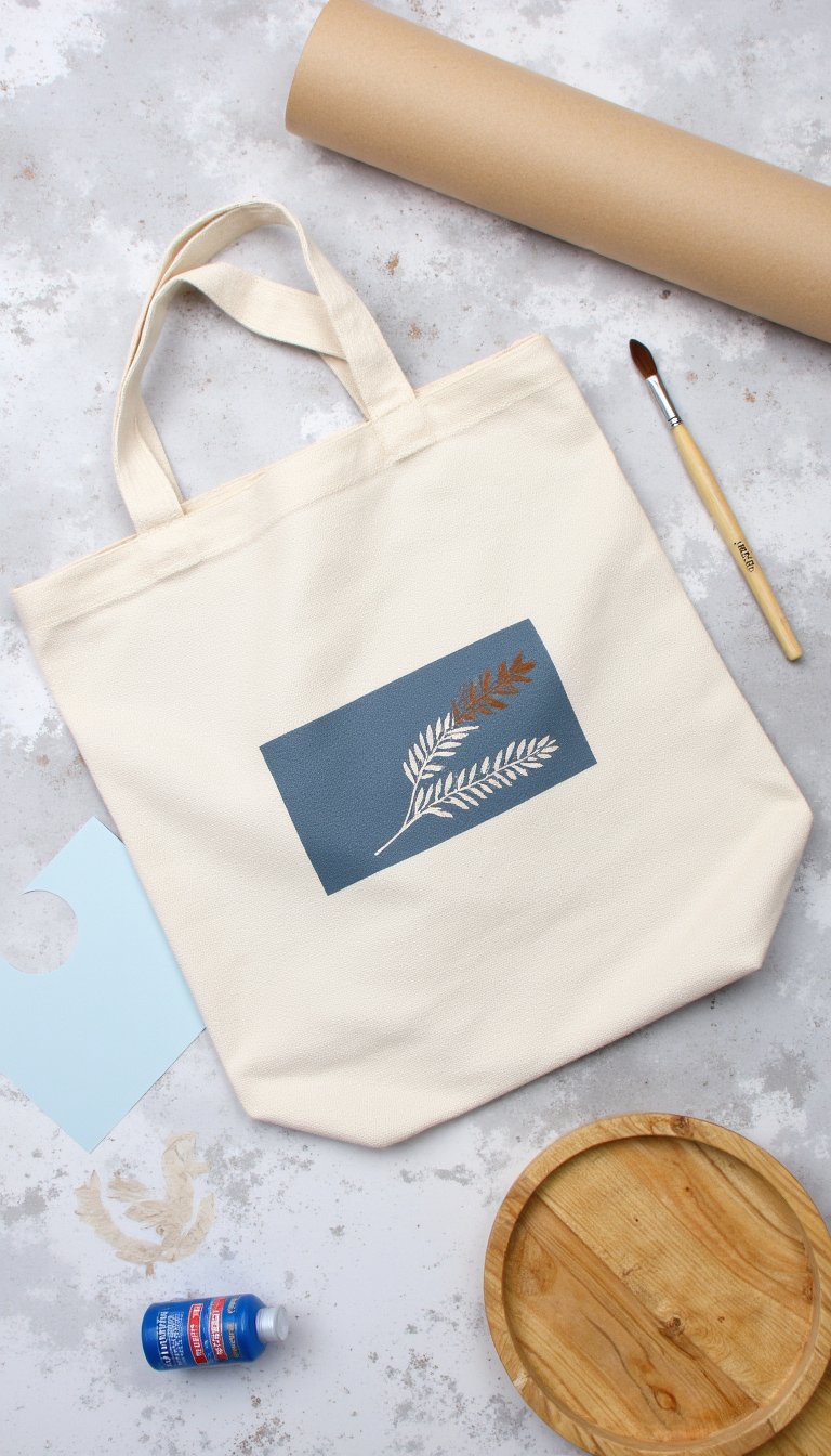 5. Stenciled Statement Tote Bag