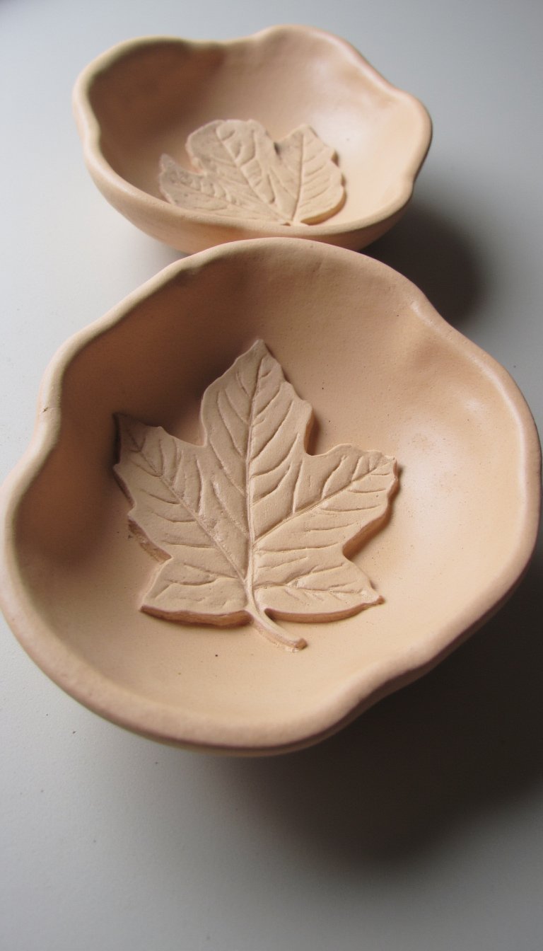 24. Clay Imprint Leaf Dishes