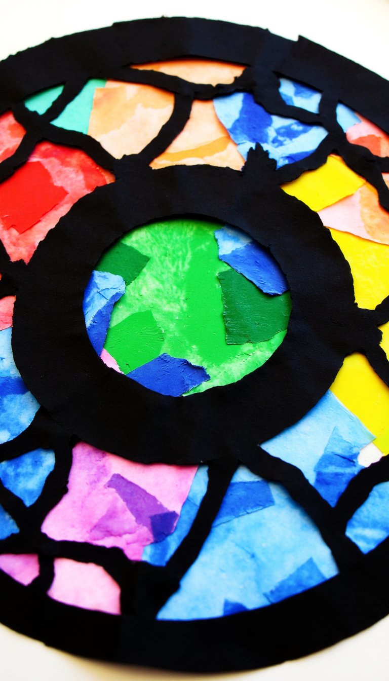 7. Tissue Paper Stained Glass