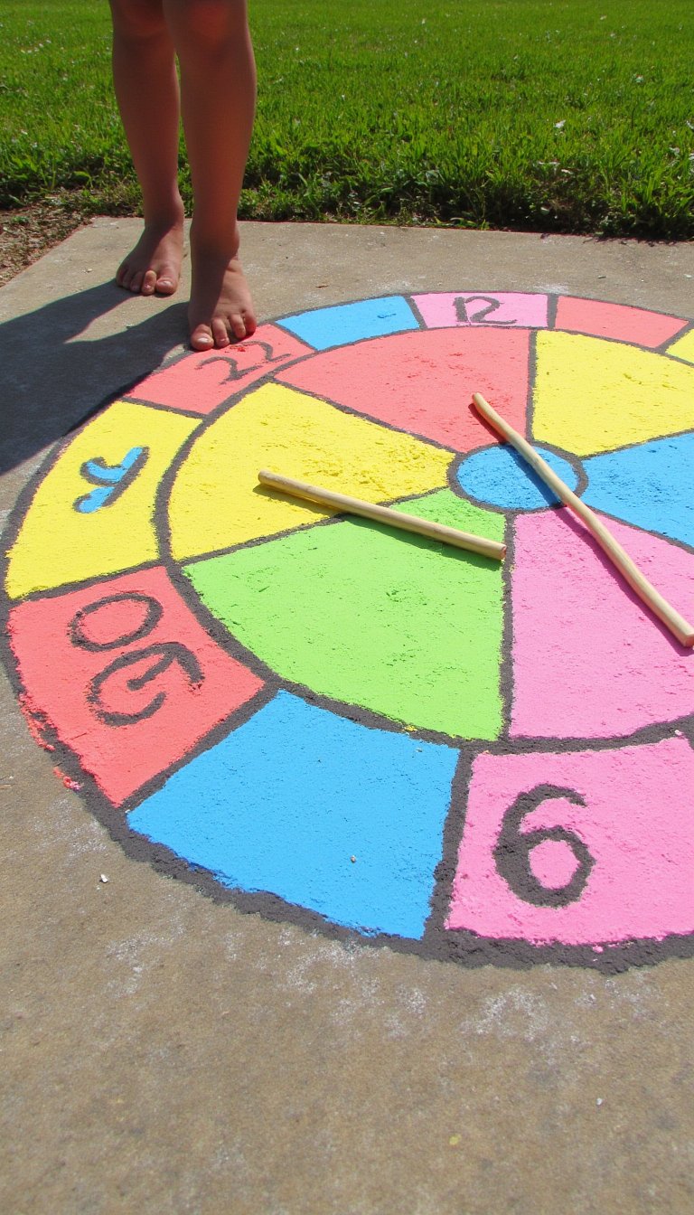 13. Chalk Clock for Learning Time