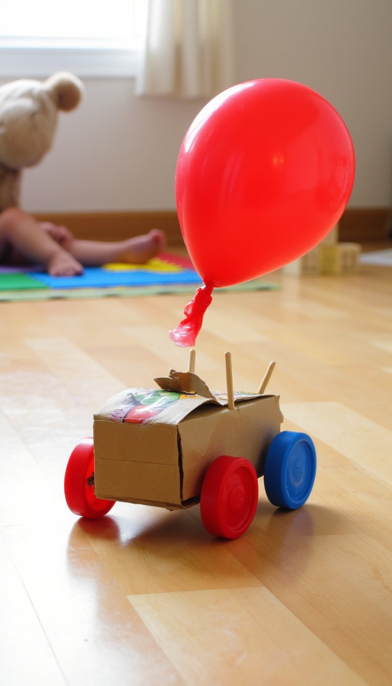 10. Balloon-Powered Car