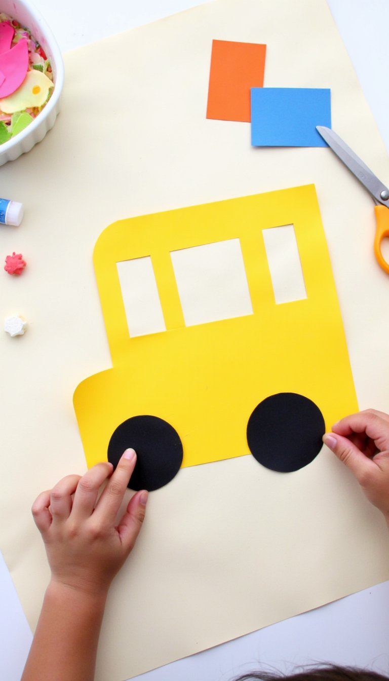 9. Shape Collage School Bus