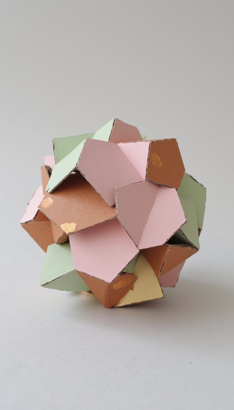 11. Geometric Cardboard Sculptures