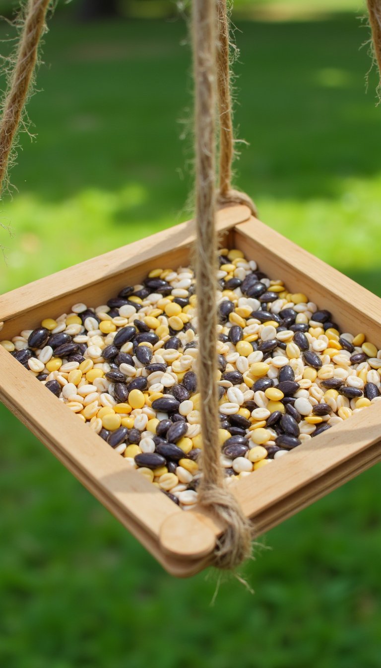 4. Ice Cream Stick Bird Feeders