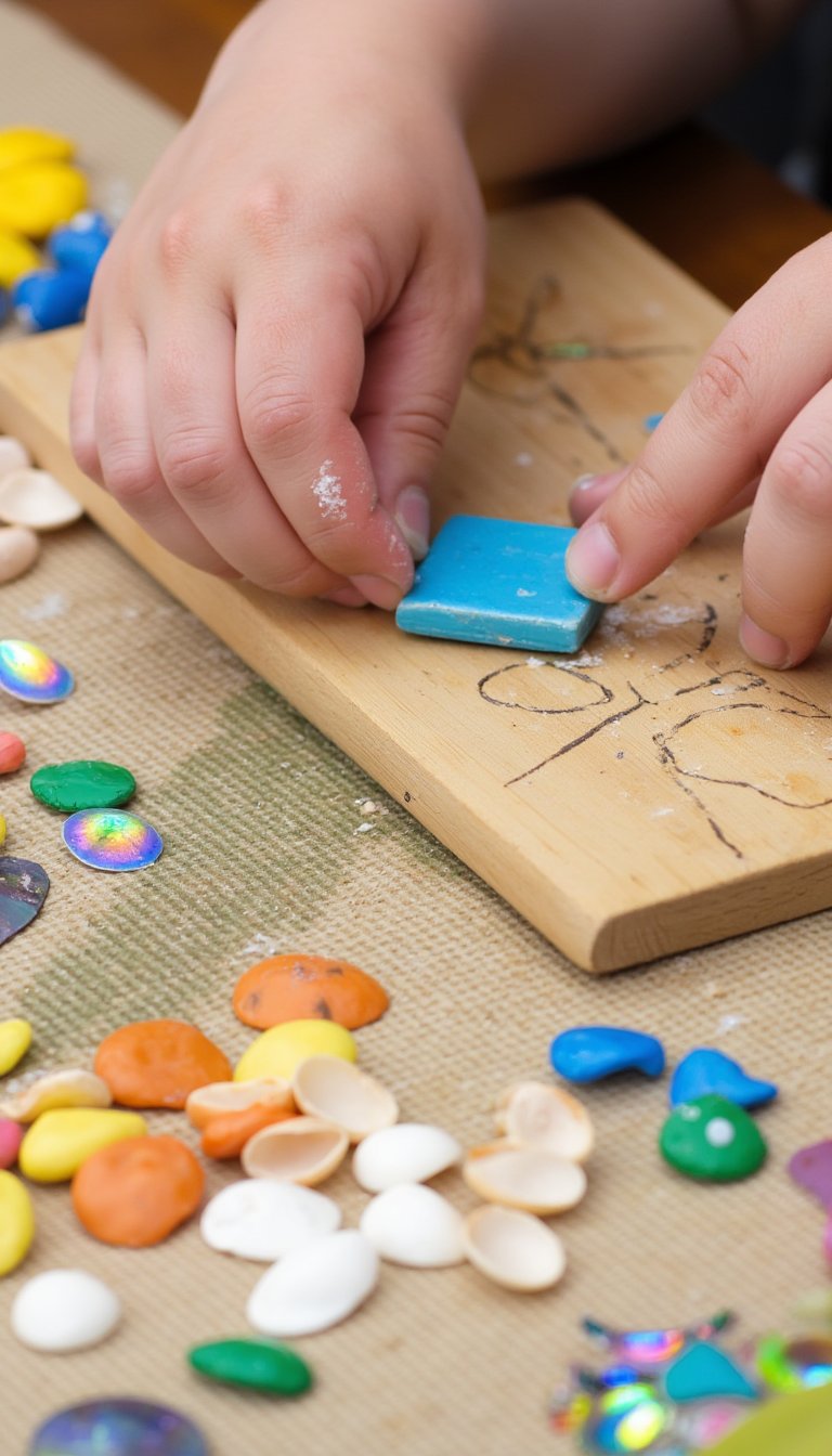 13. Mosaic Art with Broken Tiles or Eggshells