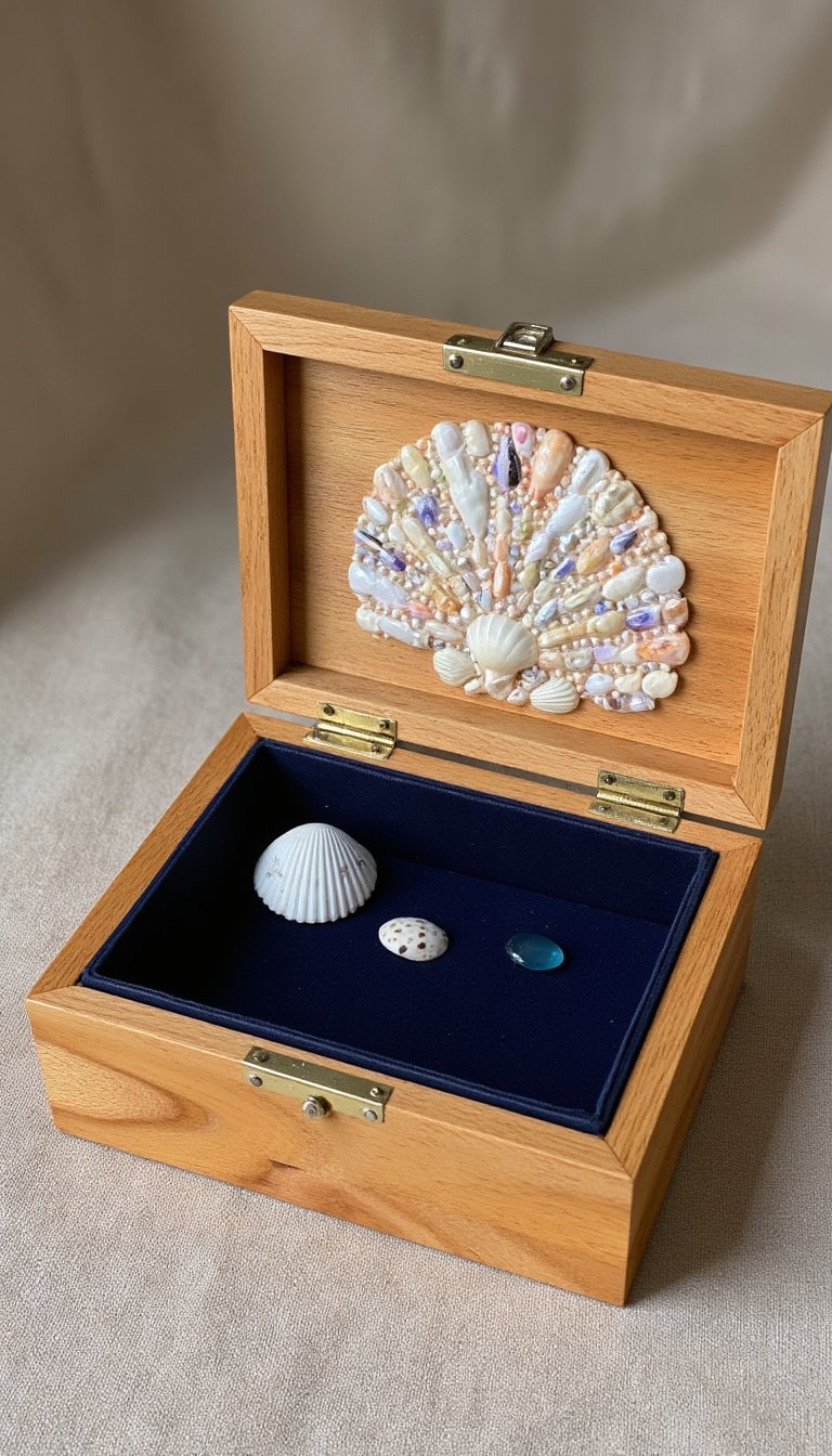 4. Jewelry Box with Shell Inlays