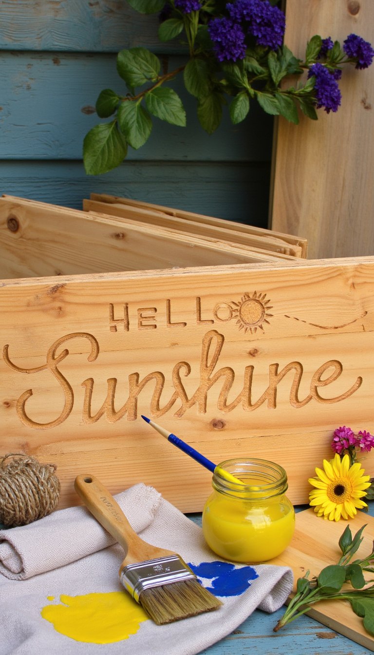 15. Decorative Wooden Porch Signs