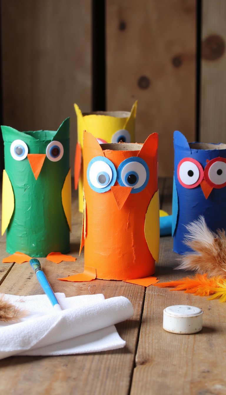 1. Toilet Roll Owls