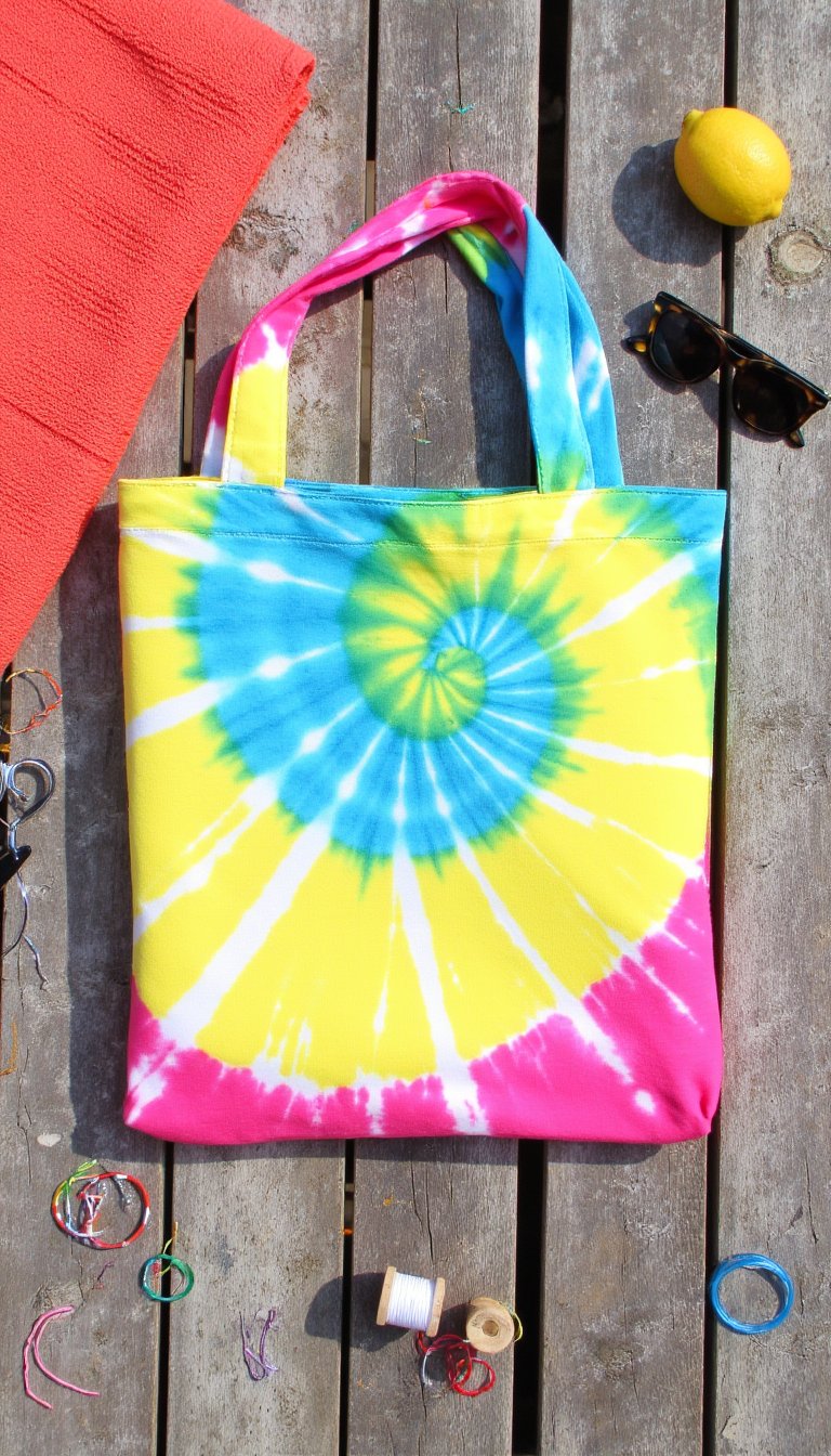 9. Tie-Dye T-Shirt Beach Bags
