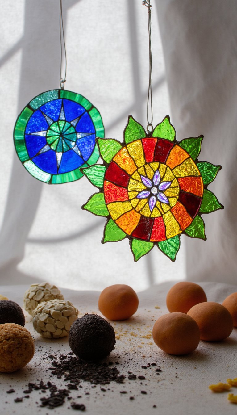 8. Stained Glass Effect Sun Catchers