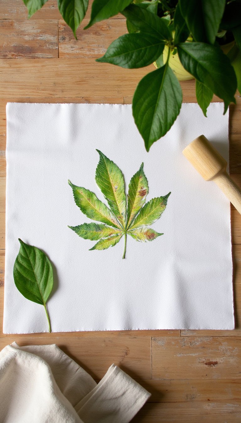 20. Leaf Print Napkins