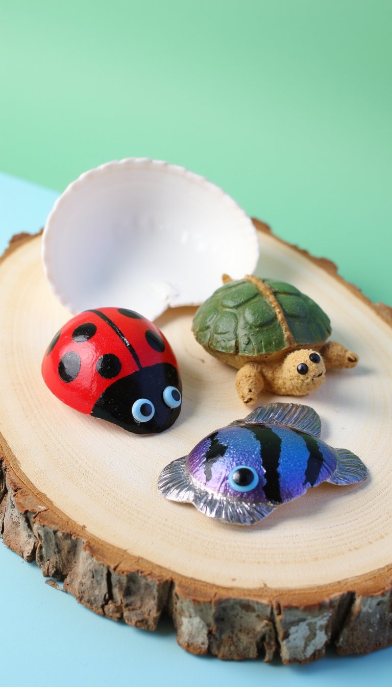18. Kid’s Craft: Painted Shell Critters