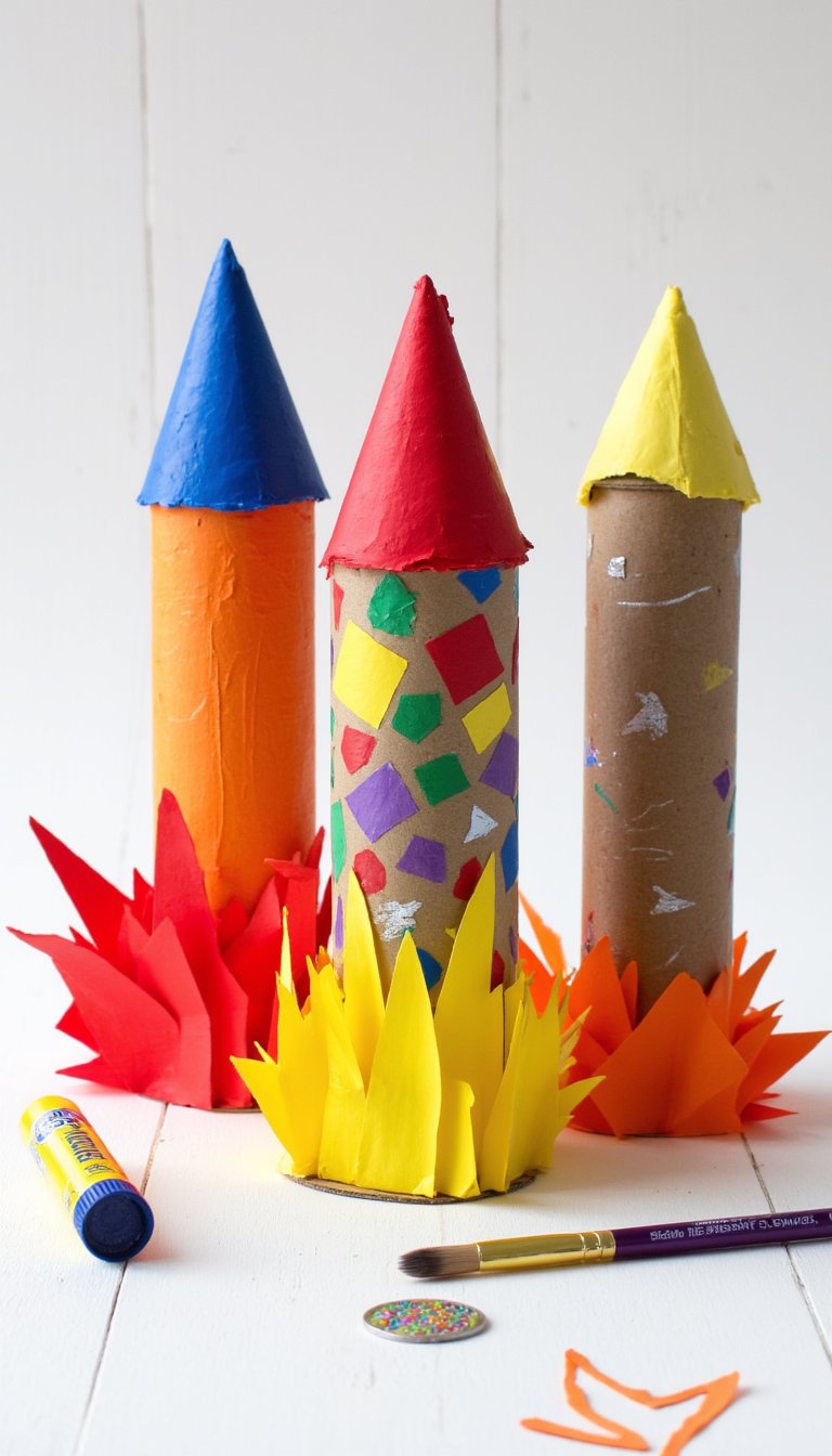 1. Cardboard Tube Rocket Ships