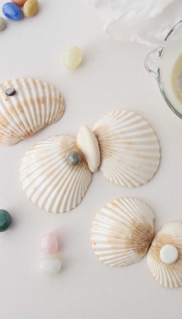 5. Adorable Shell-Butterfly Magnets