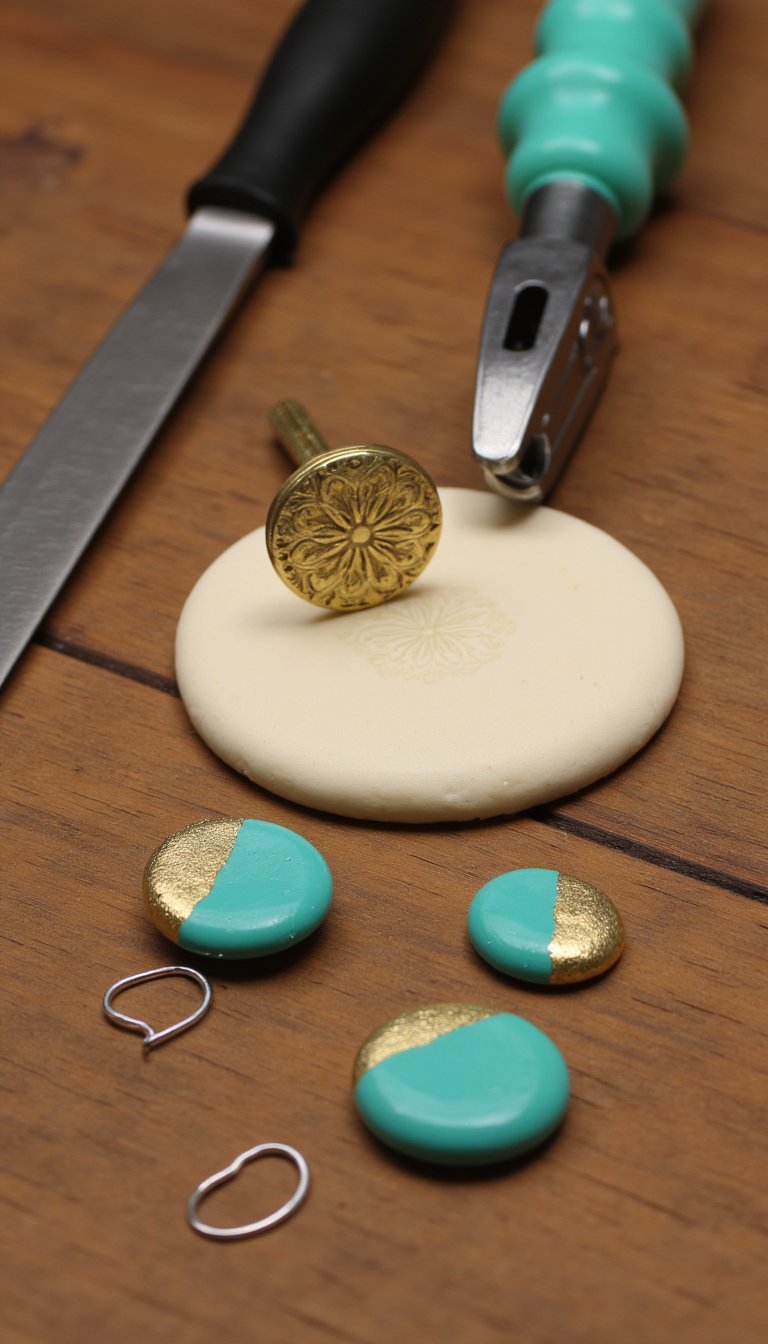 28. Mini Stamped Clay Pendants