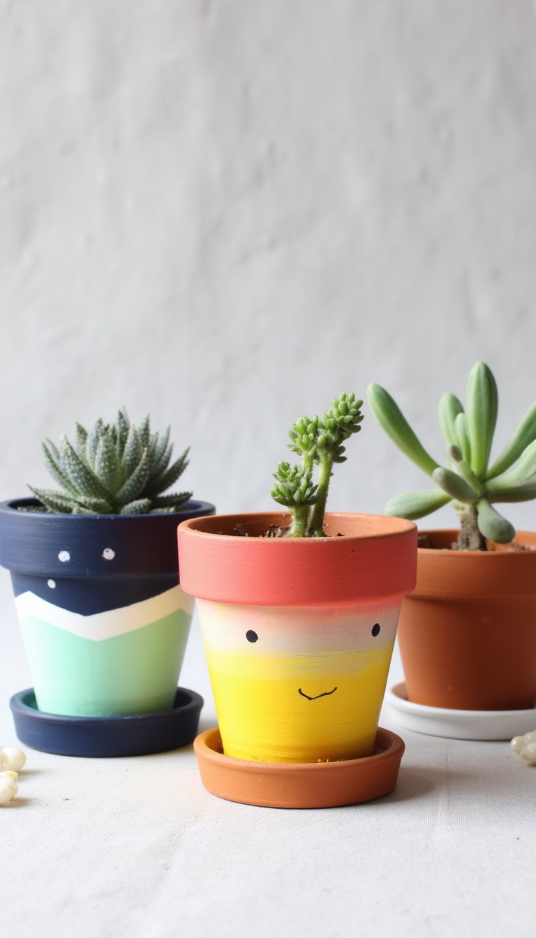 6. Painted Plant Pots