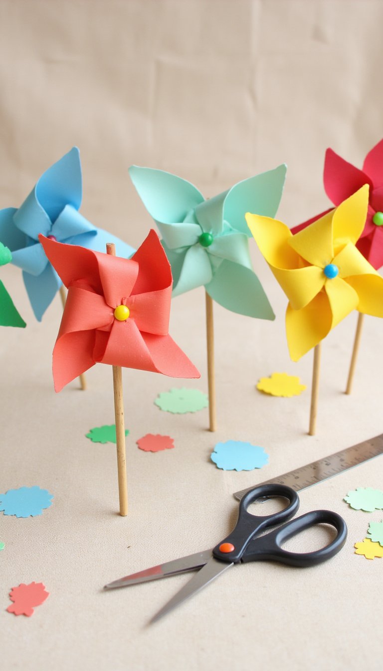 18. Spinning Paper Pinwheels