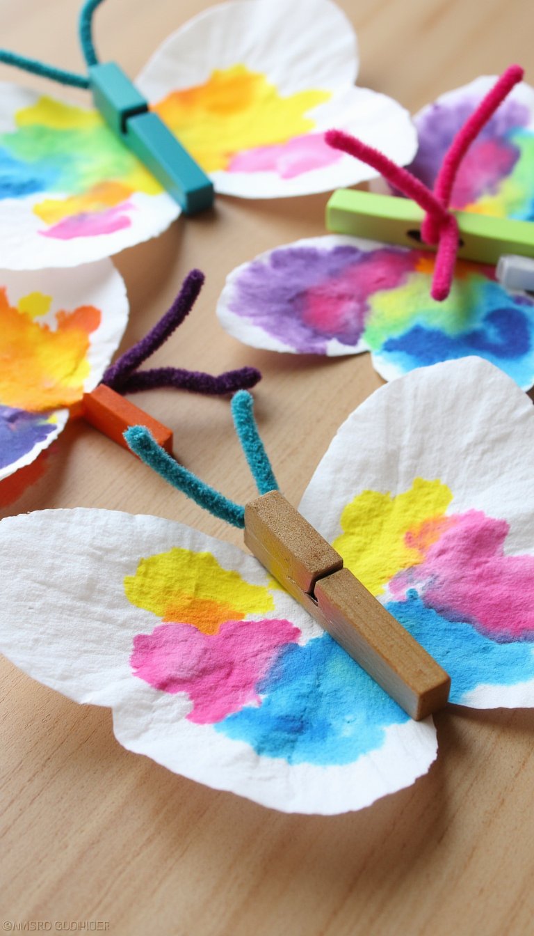 8. Coffee Filter Butterflies