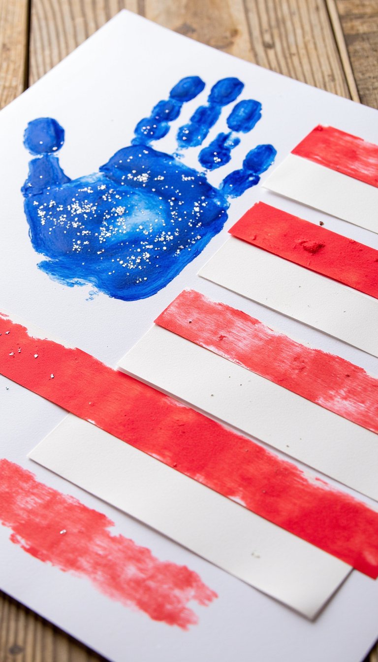 2. Star-Spangled Handprint Flag